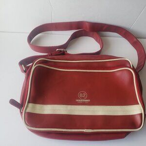 82 "Reaction Kenneth Cole" men's red messenger bag vintage style